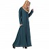 Casual zipper abaya-firozi Casual zipper abaya-firozi